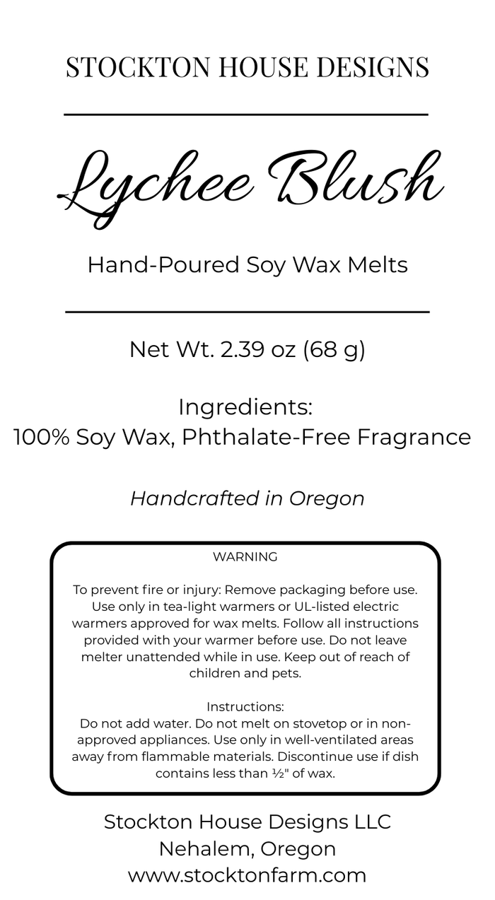 Lychee Blush Soy Wax Melts - Bright, Fresh, and Effortlessly Elegant