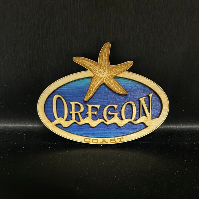 Magnet - Wooden Starfish Oregon Coast