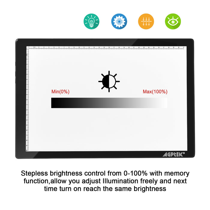 Magnetic LED Artcraft Tracing Light Pad A4 size Lightbox Tatoo Pad Sketching Designing