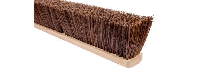 Magnolia Brush Polypalm Brown Plastic Garage Broom with B-60 Handle