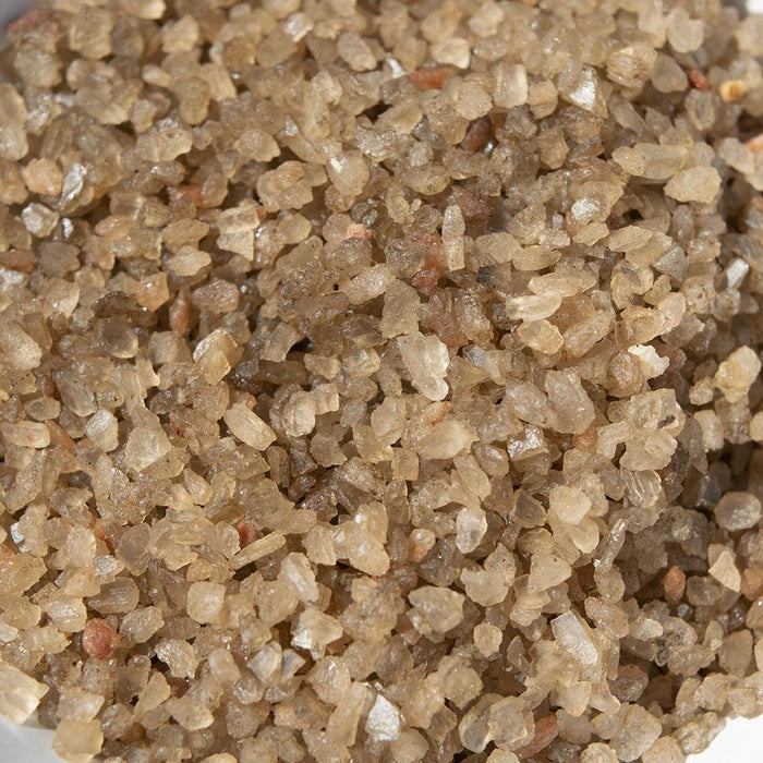 Close-up of coarse Himalayan salt crystals