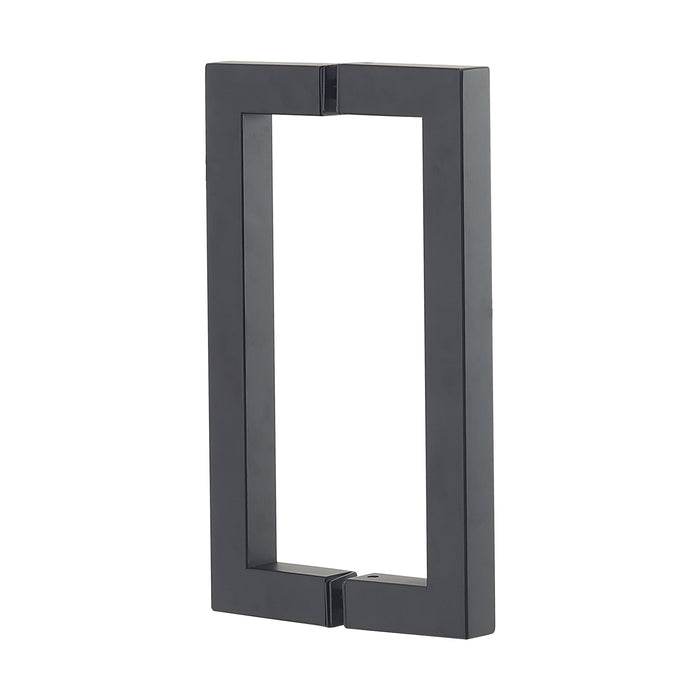 Matte Black 8″ x 8″ Square Tubing Back-to-Back Pull Handle | TR911