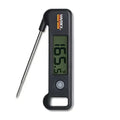 Digital probe thermometer with foldable metal probe for fast readings