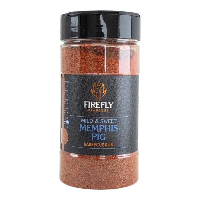 Firefly Memphis BBQ rub jar with black lid