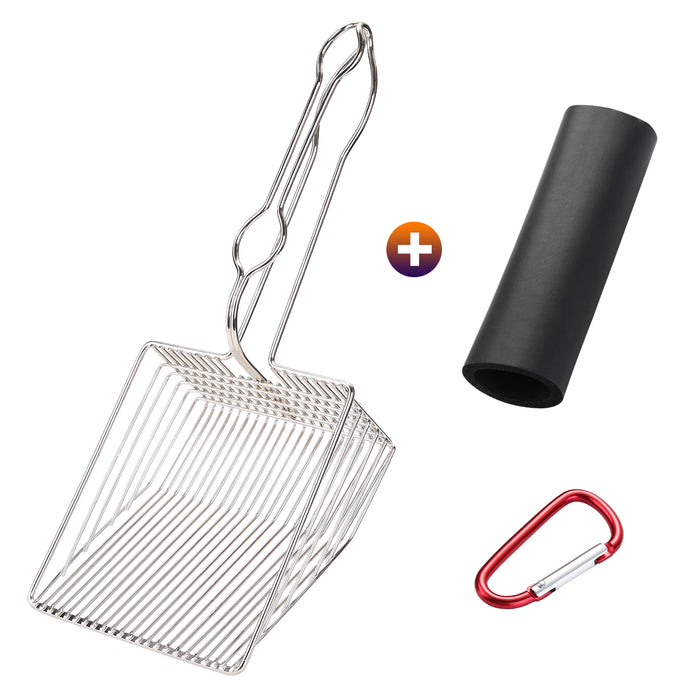 Metal Cat Litter Scoop Sifter Deep Shovel Scooper POO Cleaner Heavy Duty Tool