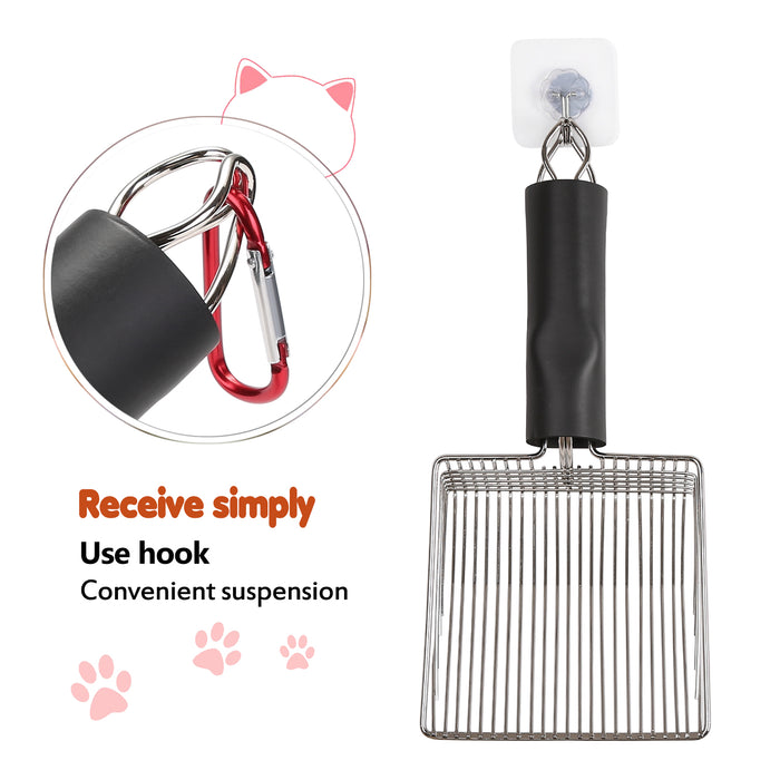 Metal Cat Litter Scoop Sifter Deep Shovel Scooper POO Cleaner Heavy Duty Tool