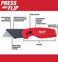 Milwaukee FASTBACK Compact Folding Utility Knife with General Purpose Blade