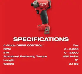 Milwaukee M18 FUEL SURGE 18V Lithium-Ion Brushless Cordless 1/4 in. Hex Impact Driver (Tool-Only)