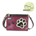 Mini Crossbody Maroon Pawprint