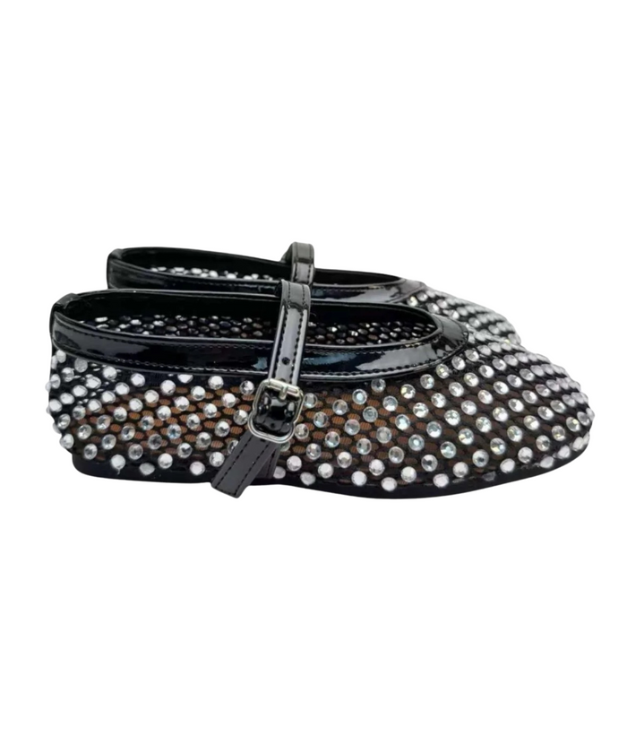 Mini Dreamers Girls Lala Mesh Crystal Ballet Flats Accessories Mini Dreamers