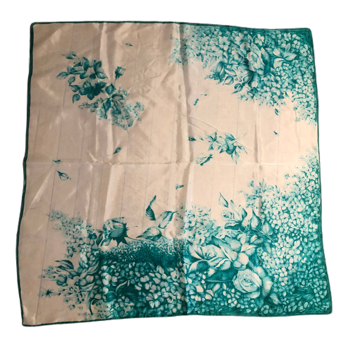 Mint Green Floral Unbranded Square Scarf