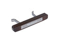 Monolith LED grill handle with wooden finish and integrated light