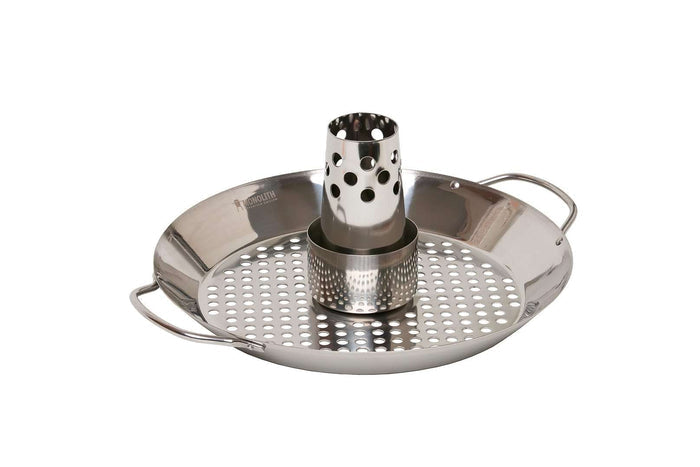 Chicken Roaster and Vegetable Tray - bbq accessories, chicken roaster, classic. Monolith by FireFly Barbecue