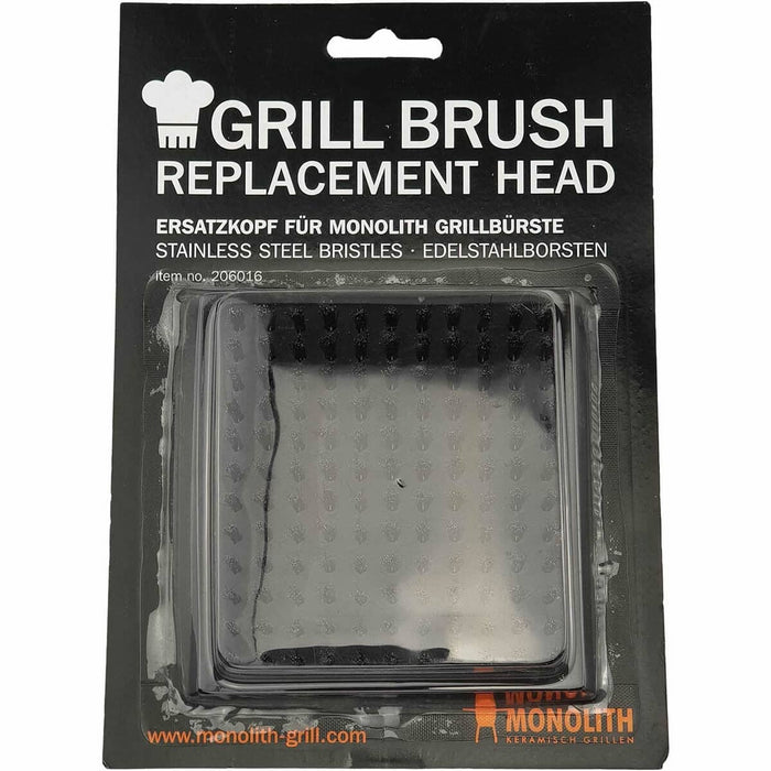 Monolith grill brush replacement head in packaging