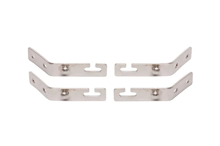 Set of four stainless steel brackets for MONOLITH LeCHEF side table, designed for secure attachment to outdoor grill units.