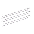 Set of 7 stainless steel skewers from the Monolith Rotisserie Skewer Set for Classic grills, ideal for grilling meat, vegetables, and kebabs.