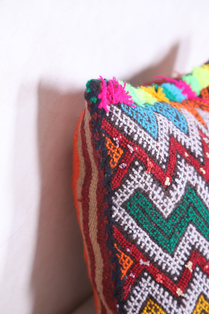 Moroccan handmade kilim pillow 11.8 INCHES X 13.3 INCHES