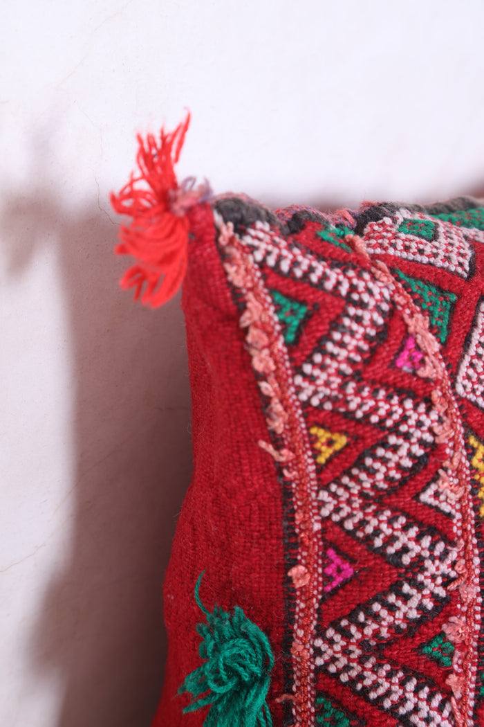 Moroccan handmade kilim pillow 12.5 INCHES X 18.1 INCHES