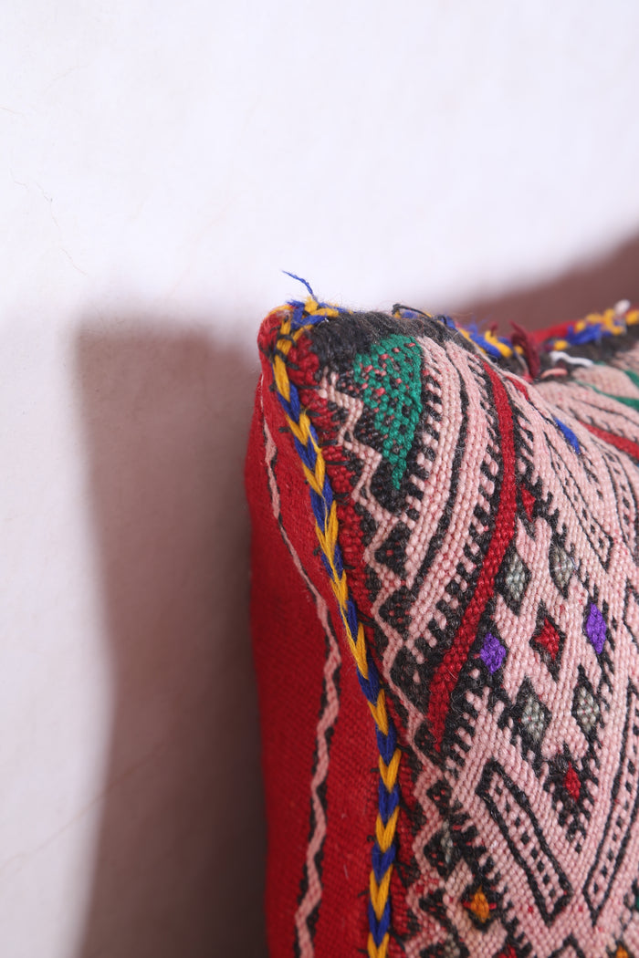 Moroccan handmade kilim pillow 14.1 INCHES X 21.2 INCHES