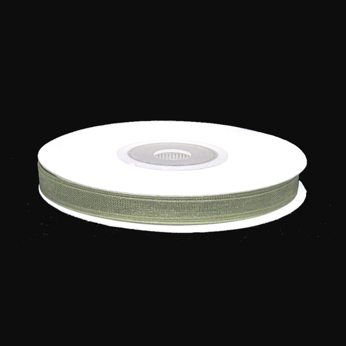 Moss Ribbon | Old Willow Ribbon | 1/4 Inch Organza Ribbon - Old Willow - 25 Yard Spool (gi14organzaribonoldwillow)