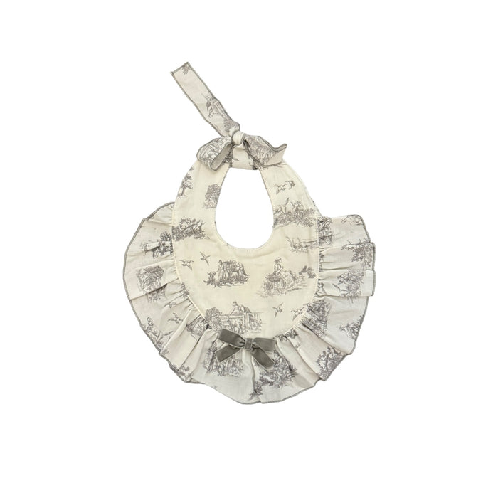 Nelly Grey Toile Bib