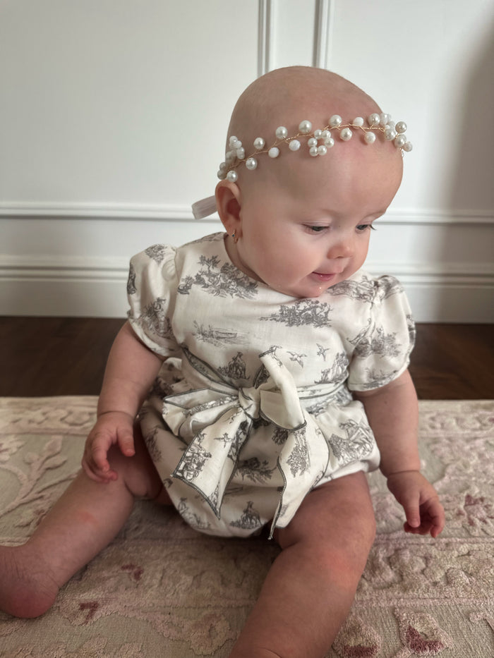 Nelly Grey Toile Romper