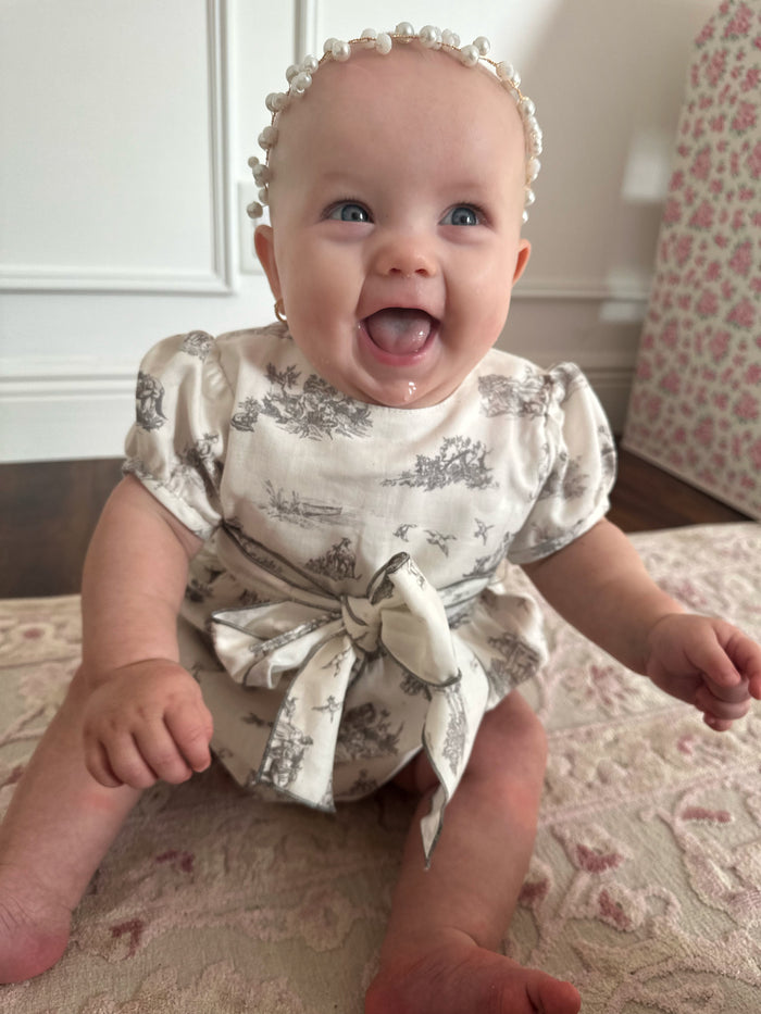 Nelly Grey Toile Romper