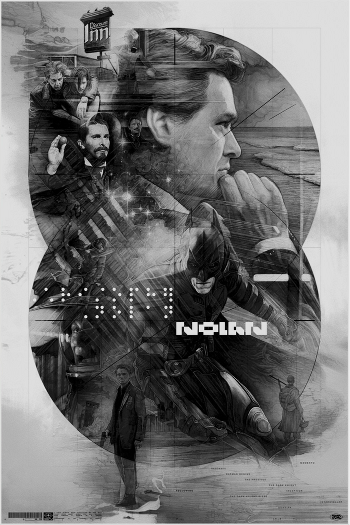 Nolan Tribute Variant by Krzysztof Domaradzki, 24" x 36" Screen Print
