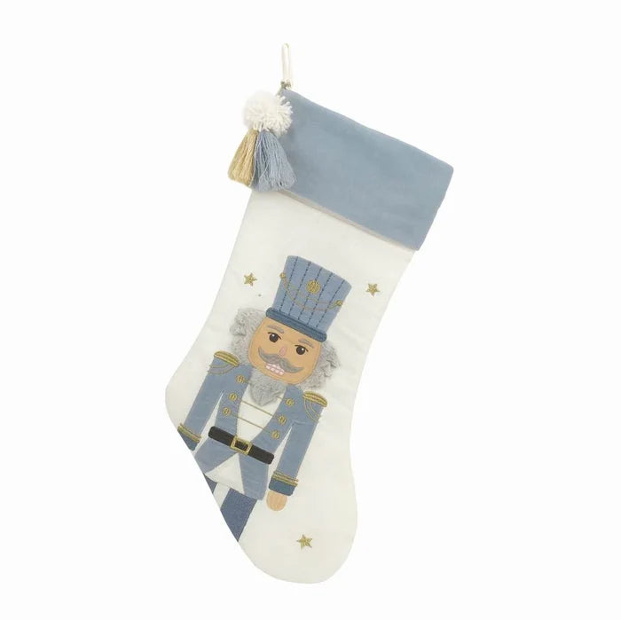 Nutcracker Winter Blue Stocking