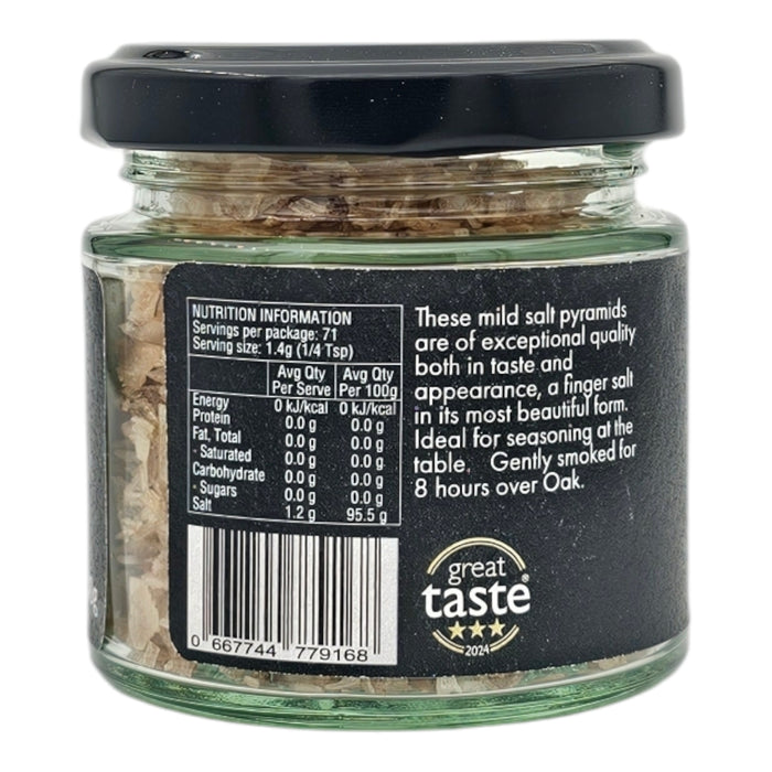 Salt jar with black lid and label