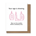 Old Candles Birthday Card