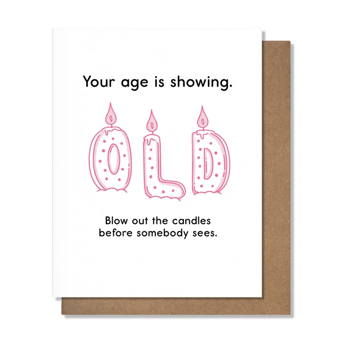 Old Candles Birthday Card