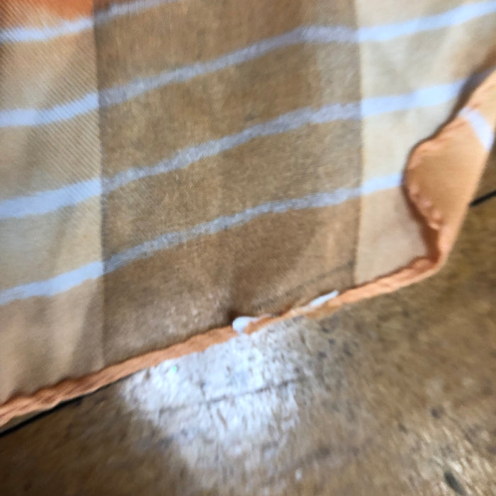 Orange Floral Long Unbranded Scarf