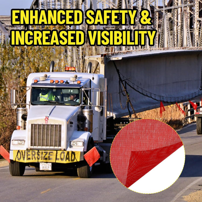 Oversize Load Flags, Red and Orange flags w/ Magnetic flag holders.
