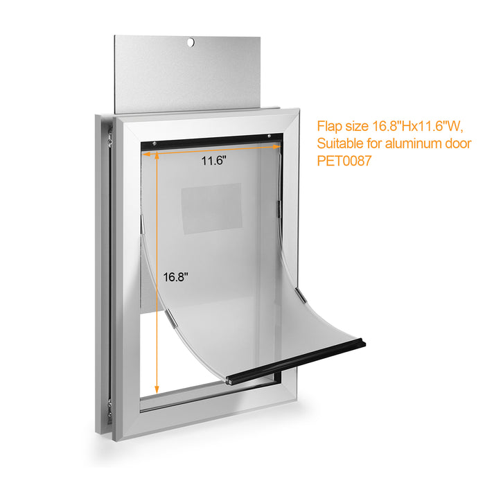 Ownpets 11.6"x16.8" Replacement Dog Door Flap Compatible with Aluminum Doggie Door Size L