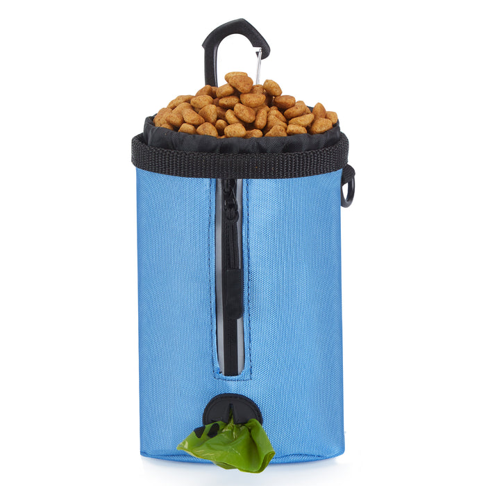Ownpets Blue Small-Size Pet Training Treat Pouch with Drawstring Closure  Dog Treat Bag 825ml Capacity