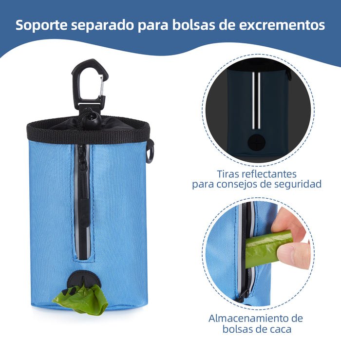 Ownpets Blue Small-Size Pet Training Treat Pouch with Drawstring Closure  Dog Treat Bag 825ml Capacity
