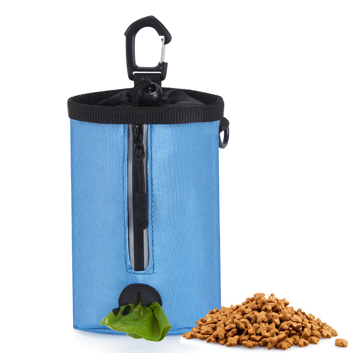 Ownpets Blue Small-Size Pet Training Treat Pouch with Drawstring Closure  Dog Treat Bag 825ml Capacity