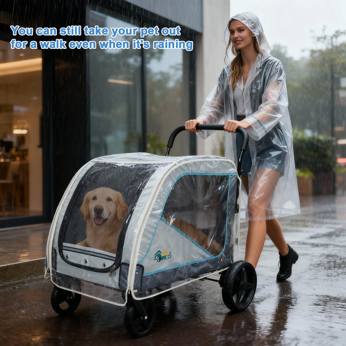 Ownpets Dog Stroller Rain Cover, Waterproof Transparent EVA