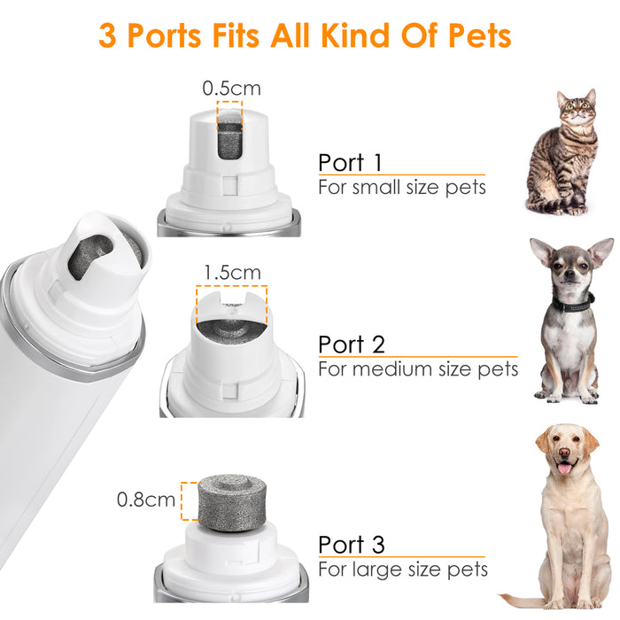 OWNPETS Pet Nail Grinder Trimmer Dog Cat Rechargeable Electric Clipper Tool Kit