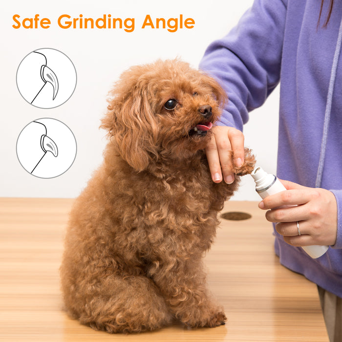 OWNPETS Pet Nail Grinder Trimmer Dog Cat Rechargeable Electric Clipper Tool Kit