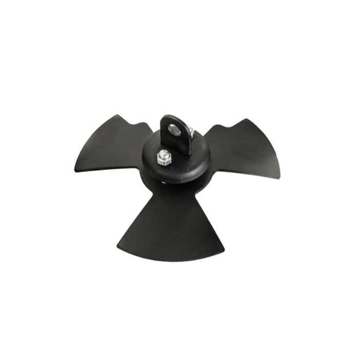 Ozpig Vented Door Adjuster - FireFly Barbecue accessory with black metal blades for airflow control on wood fired stoves and fire pits.