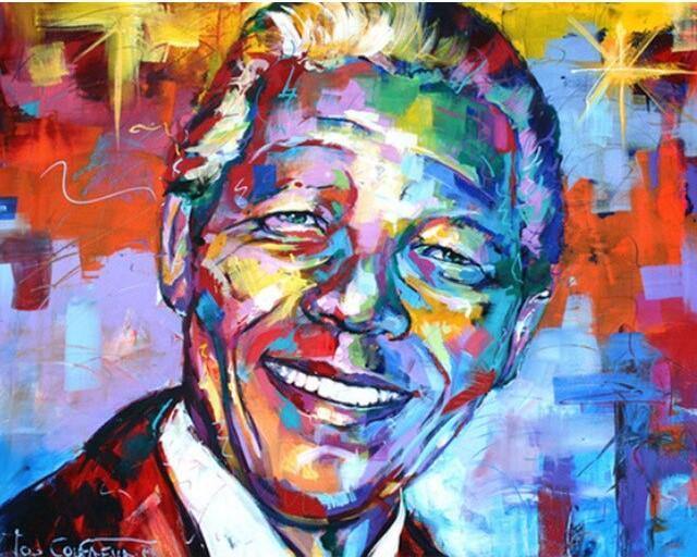 paint by numbers kit The Nelson Mandela - Custom paint by number