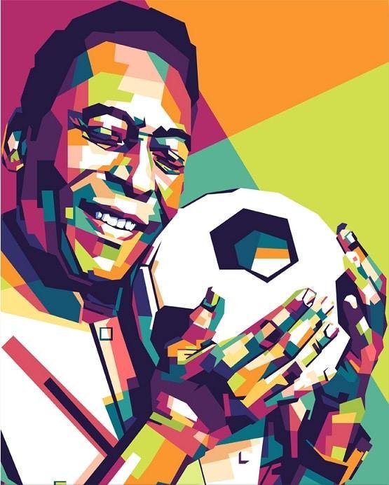 paint by numbers kit The painting Pele on pop art - Custom paint by number