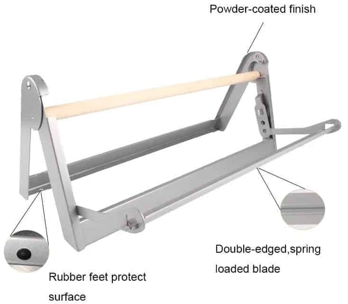 Steel paper dispenser with easy tear mechanism for kitchen and BBQ