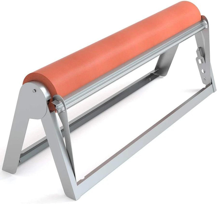 Peach paper dispenser with orange butcher paper roll, outdoor grill accessory