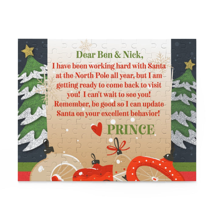 Personalized Elf Is Coming Puzzle (120 Pieces) Puzzle