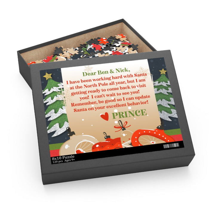 Personalized Elf Is Coming Puzzle (120 Pieces) Puzzle