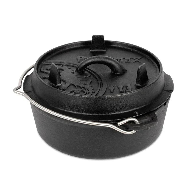 Petromax cast iron Dutch oven lid for outdoor cooking