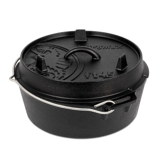 Petromax 3.5L cast iron Dutch oven with lid and handle for outdoor cooking